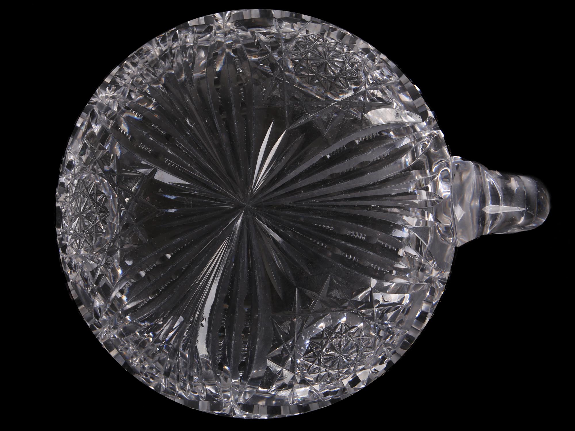 ANTIQUE AMERICAN CUT GLASS CRYSTAL CANDY DISH PIC-3